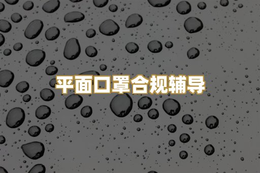 平面口罩合规辅导